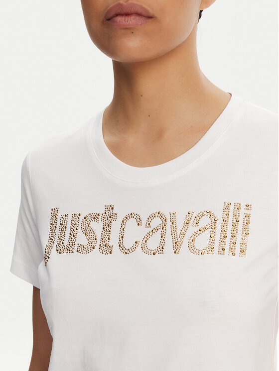 Just Cavalli Just Cavalli Rochie de zi 78PAOE15 Alb Regular Fit