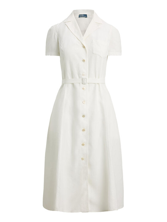 Polo Ralph Lauren Polo Ralph Lauren Rochie tip cămașă 211972041001 Alb Regular Fit
