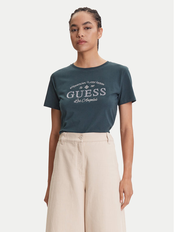Guess Guess T-Shirt V5YI13 J1314 Grün Regular Fit