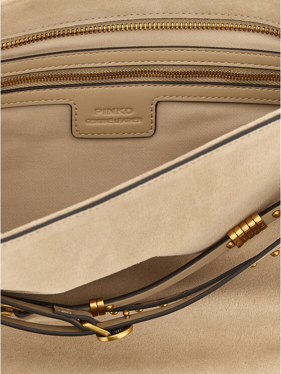 PINKO PINKO Torebka Beige Cowhide Shoulder Beżowy