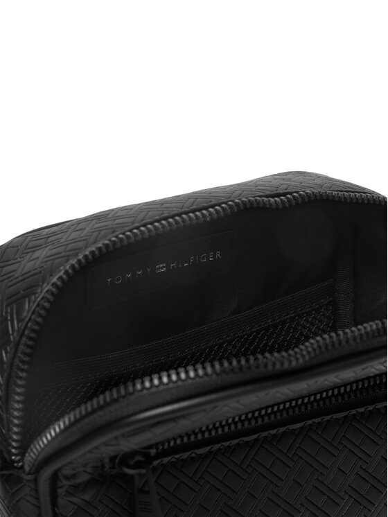Tommy Hilfiger Tommy Hilfiger Ľadvinka Th Embossed Flag Mini Reporter AM0AM14193 Čierna