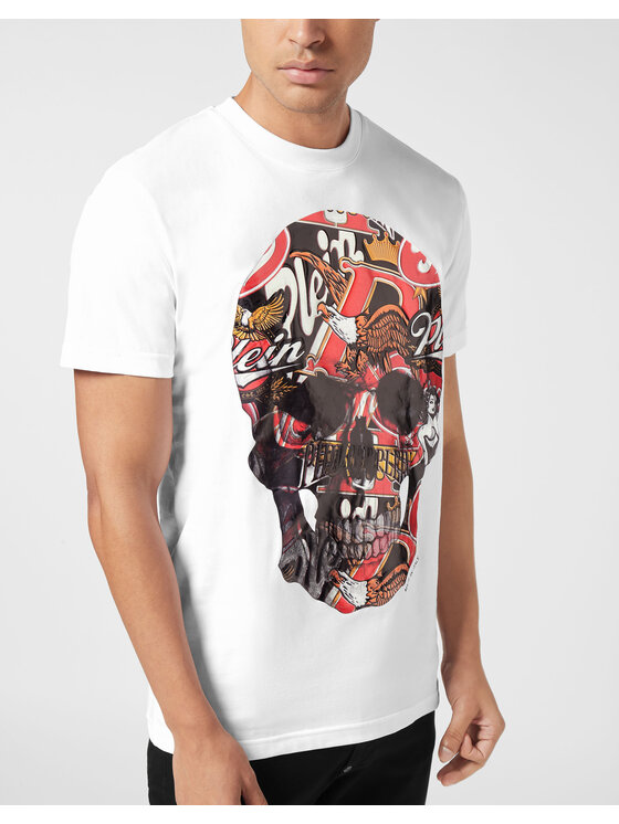 PHILIPP PLEIN PHILIPP PLEIN T-Shirt 26175 Biały Regular Fit