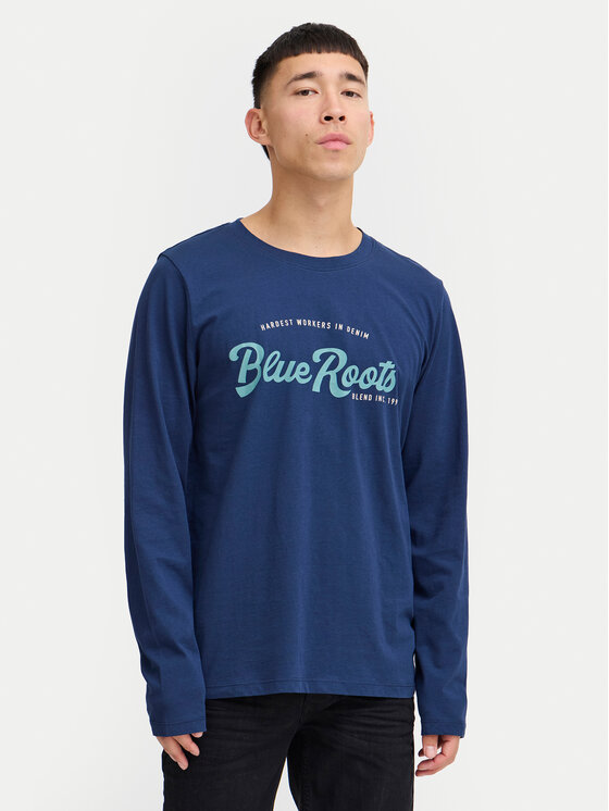 Blend Blend Longsleeve 20717825 Σκούρο μπλε Regular Fit