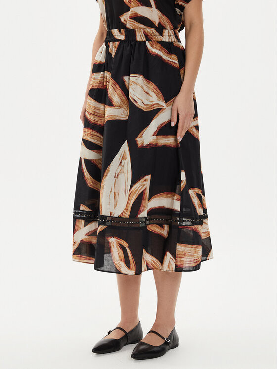 DKNY Midi sukňa P4EN0X38 Čierna Oversize