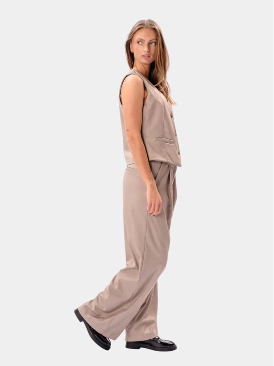 TeeShoppen TeeShoppen Kamizelka 'Basic Collection' Beżowy Regular Fit
