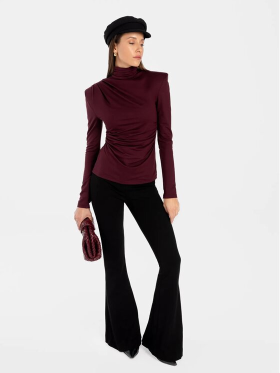 MANDRAGORA MANDRAGORA Blusa Varo Bordeaux Slim Fit