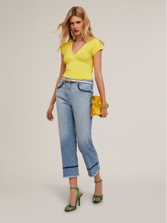 Motivi Motivi Cardigan M288W003368N018 Giallo Regular Fit