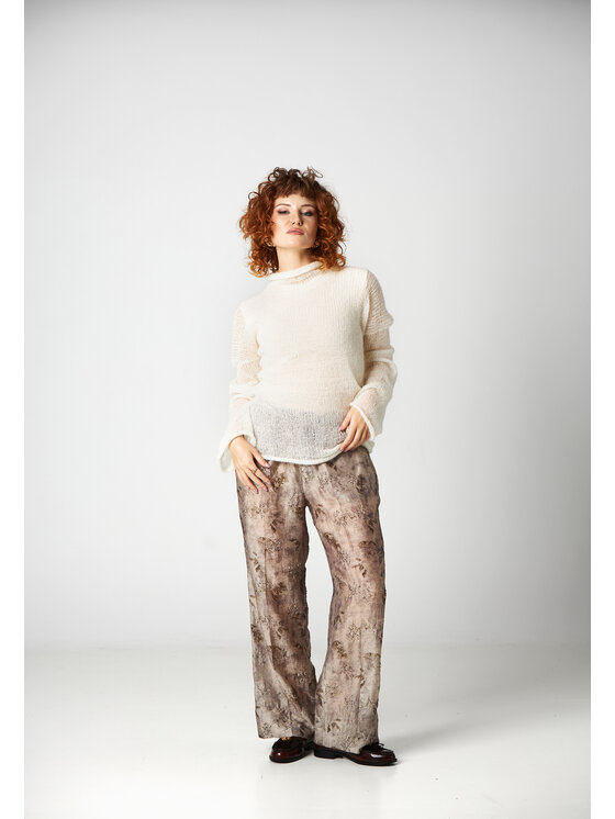 YOU by Tokarska YOU by Tokarska Sweter Półgolf Alpaka Biały Regular Fit