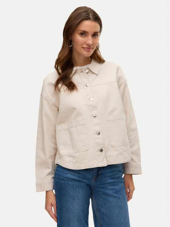 Vero Moda Vero Moda traper košulja Jamie 10331693 Bež Relaxed Fit