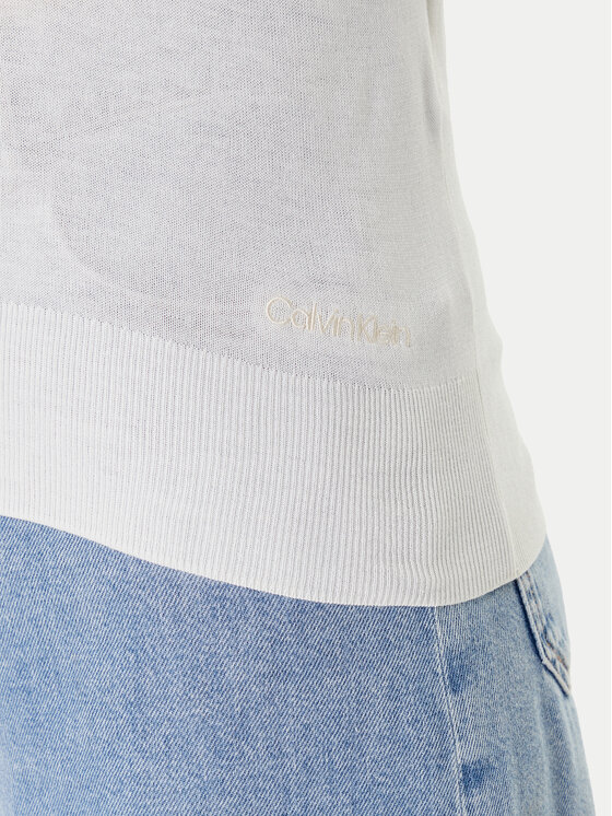 Calvin Klein Calvin Klein Džemperis LV044C339G Écru Regular Fit