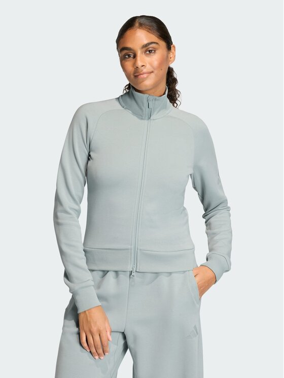adidas adidas Bluza SOFT LUX SLIM Zielony Slim Fit