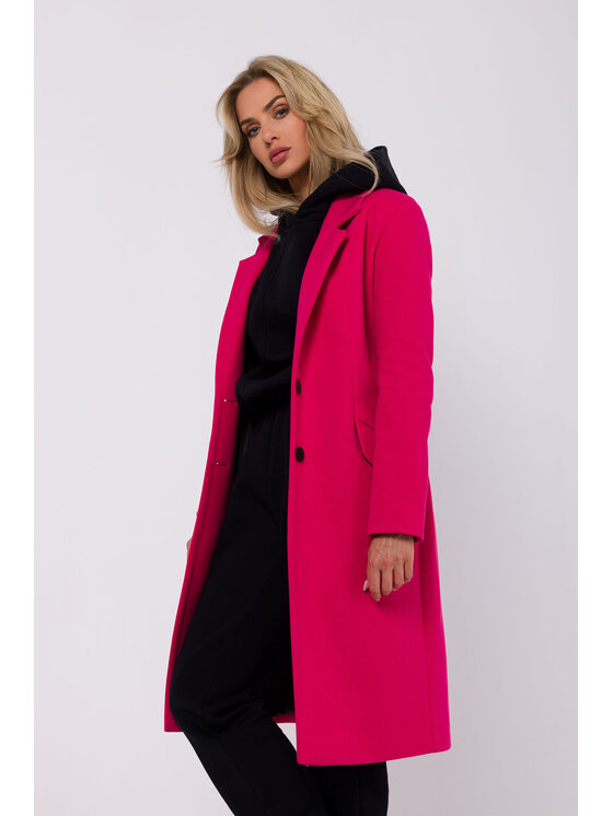Made of Emotion Made of Emotion Kabát M758 Ružová Modern Fit