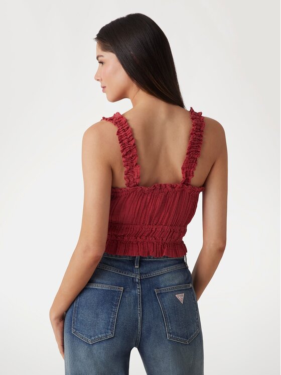 Guess Guess Top 175139 Czerwony Classic Fit