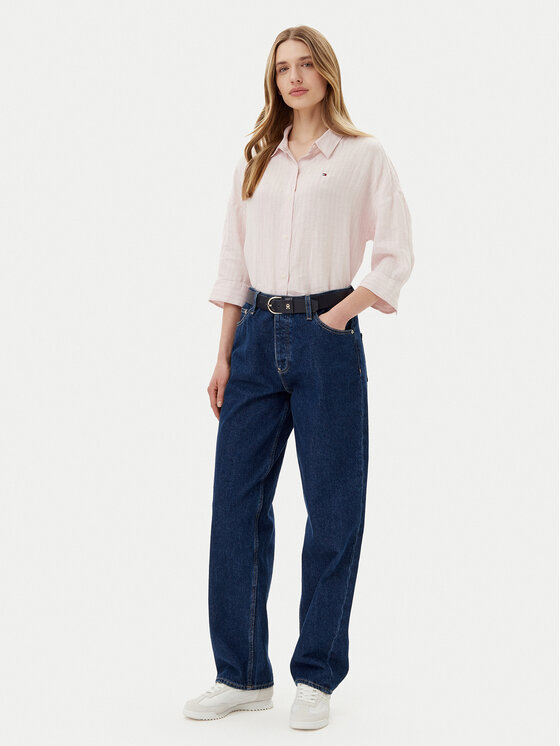 Tommy Hilfiger Tommy Hilfiger Hemd WW0WW46169 Rosa Loose Fit