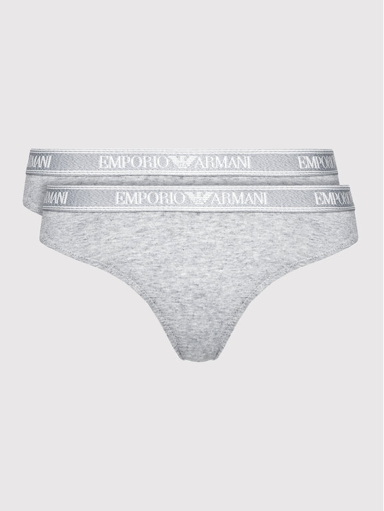 Emporio Armani Underwear Emporio Armani Underwear Súprava 2 kusov klasických nohavičiek 163334 1A227 00948 Sivá