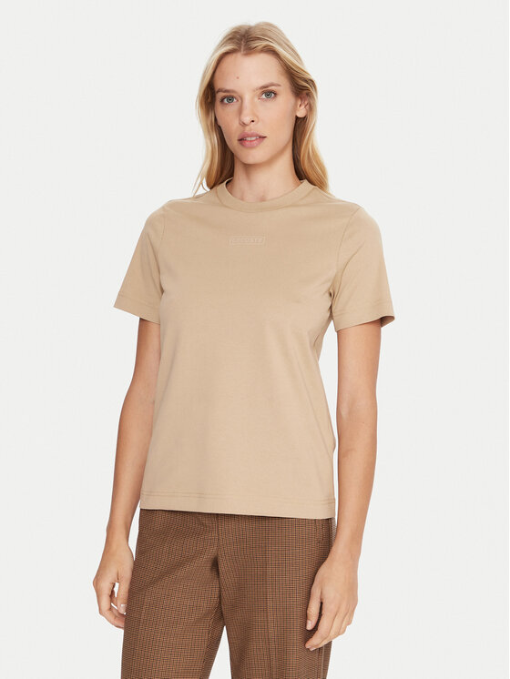 Lacoste Lacoste Футболка TF0355 Бежевий Regular Fit