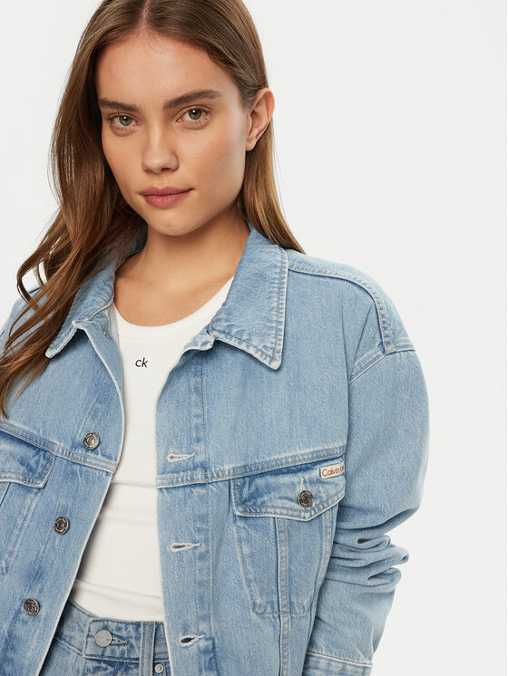 Calvin Klein Jeans Calvin Klein Jeans Džinsinė striukė J20J224548 Mėlyna Boxy Fit