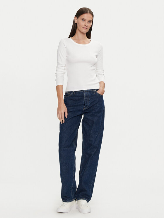 Gap Gap Majica 542721-04 Bijela Slim Fit