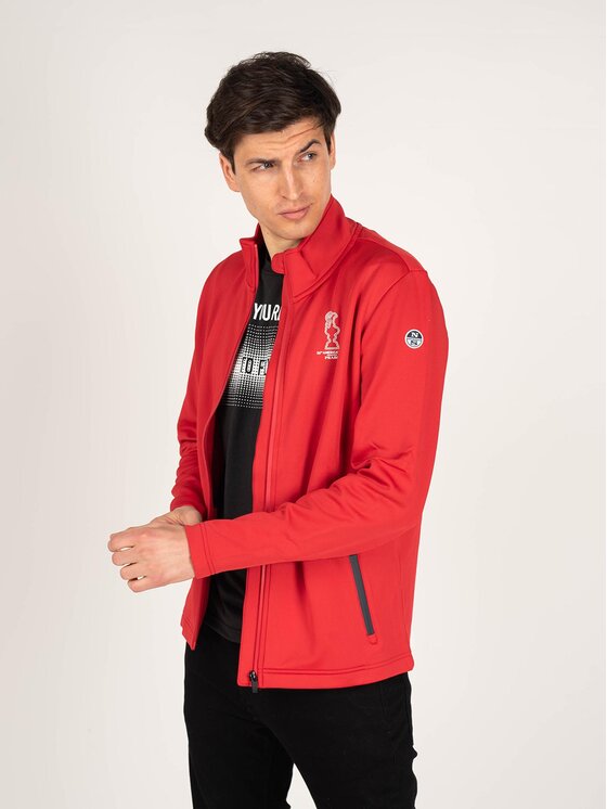 North Sails North Sails Felpa 45 1000 000 | Cowes Full Zip Rosso Regular Fit