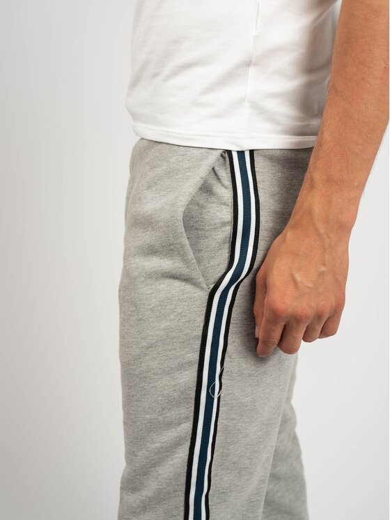 Les Hommes Les Hommes Kalhoty z materiálu UHJ101752U | Jogging Pants Šedá Slim Fit