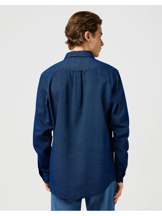 Wrangler Wrangler Koszula 112364234 OXFORD SHIRT Granatowy Regular Fit