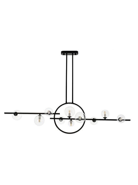 MIAhome MIAhome Lampa wisząca ALURE LINE TWIN 120 czarna Czarny