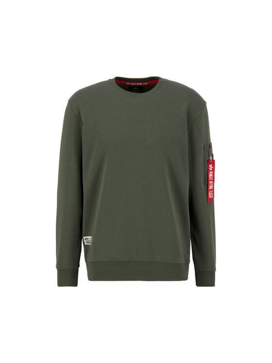 Alpha Industries Alpha Industries Bluza USN Blood Chit Sweatshirt Zielony Regular Fit