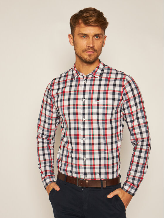 Tommy Jeans Košeľa Tjm Faded Checks 