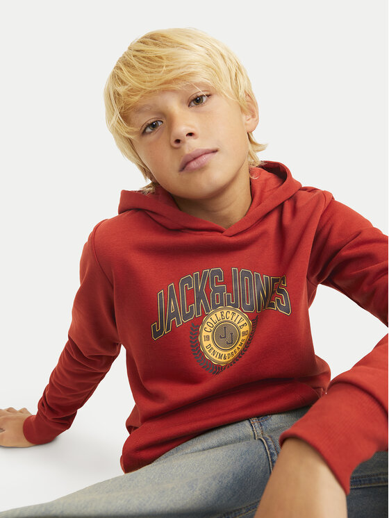 Jack&Jones Junior Jack&Jones Junior Majica dugih rukava Kam Varsity 12266761 Crvena Standard Fit