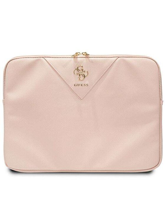 Torba na laptopa Guess, Różowa, Triangle 4G