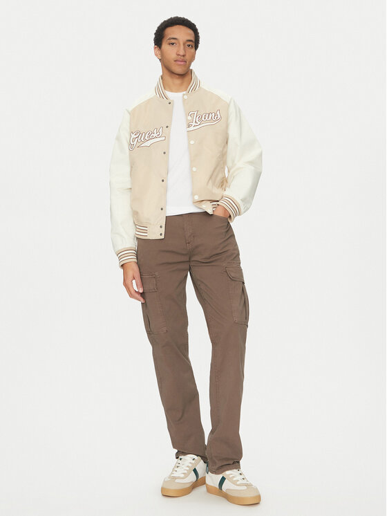 Guess Jeans Guess Jeans Bomber M5GL32 WHAA2 Écru Regular Fit
