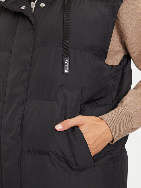 REPLAY REPLAY Vestă W7858 .000.84998 Negru Regular Fit