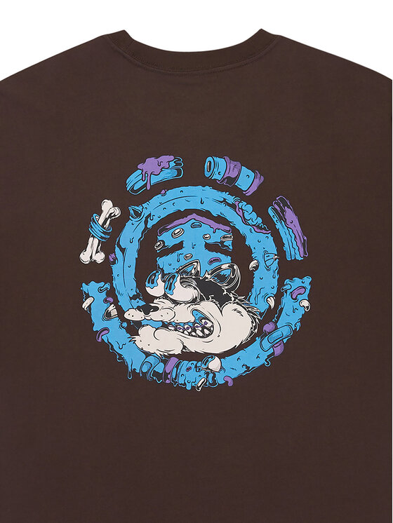 Element Element Тишърт Bad Doggie ELYZT00560 Кафяв Relaxed Fit