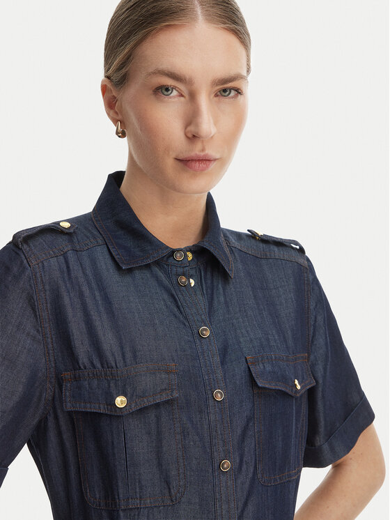 Marciano Guess Marciano Guess Сукня-сорочка G6GK60 D1056 Cиній Classic Fit