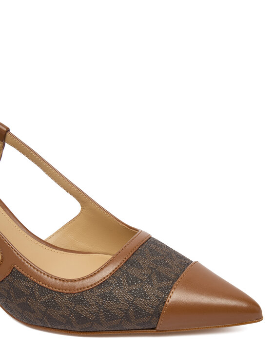 MICHAEL Michael Kors MICHAEL Michael Kors Lodičky Alora Toe Cao Mid Sling 40R6AOMS1B Hnedá