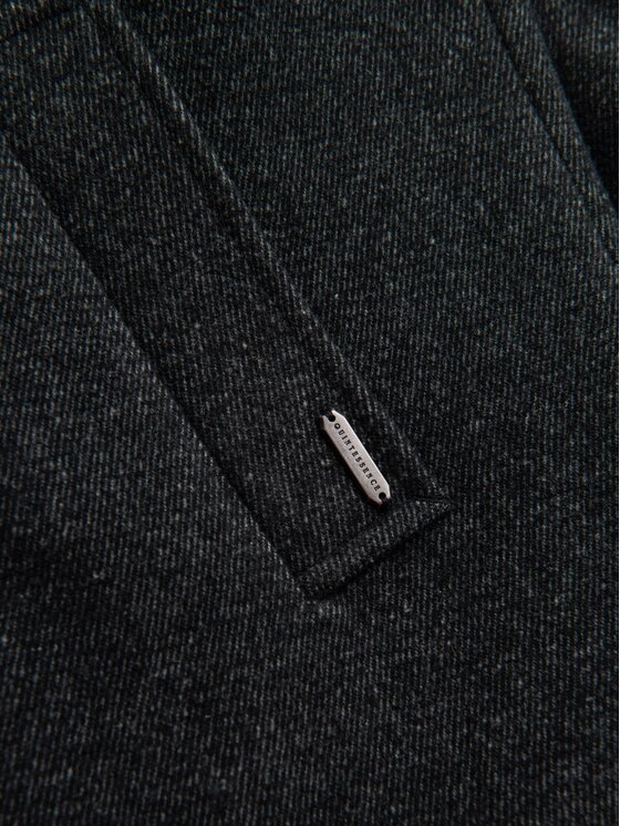 Ombre Ombre Płaszcz OM-COWC-0115 Szary Regular Fit