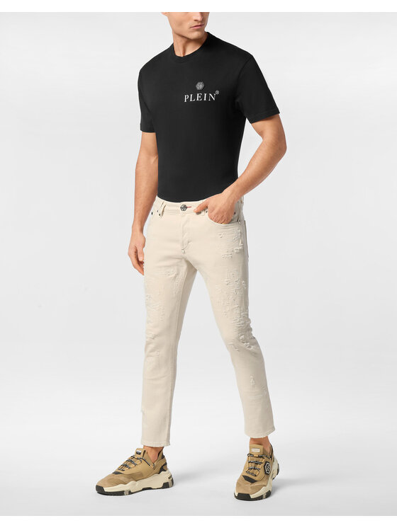 PHILIPP PLEIN PHILIPP PLEIN Jeansy 24581 Beżowy Skinny Fit