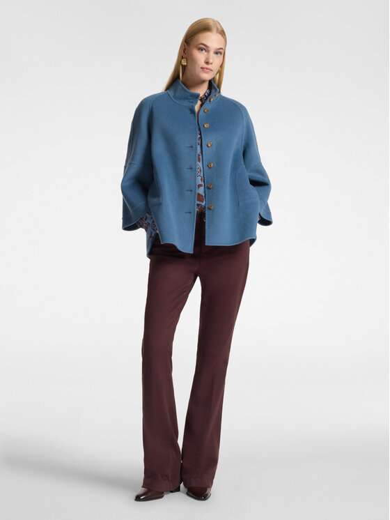 Elena Mirò Elena Mirò Płaszcz zimowy 8005Z000033N0B4 Turkusowy Boxy Fit