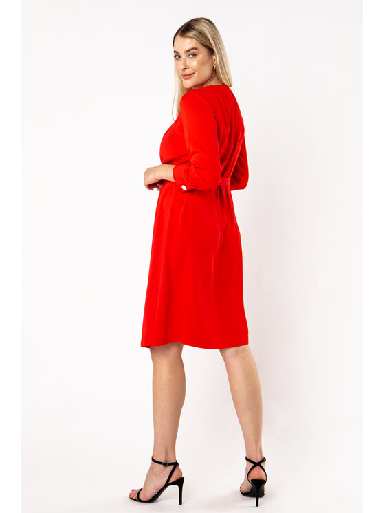 QUIOSQUE QUIOSQUE Šaty SIMPLE DRESS Červená Regular Fit