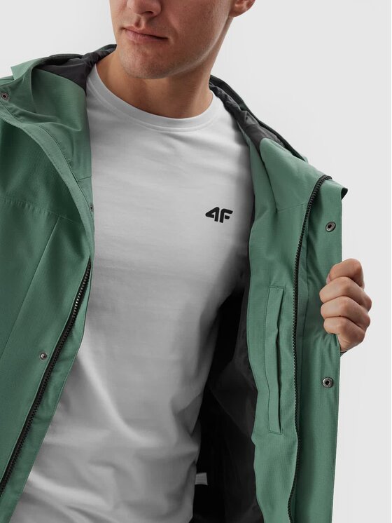 4F 4F Giacca di transizione 4FRSS24TTJAM645-41S Verde Regular Fit