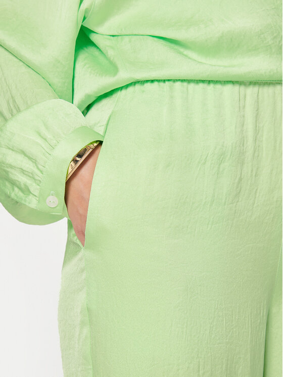 American Vintage American Vintage Pantaloni di tessuto Widland WID10DE24 Verde Straight Leg