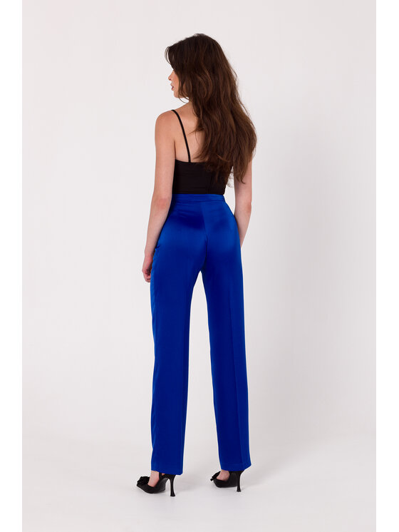 Makover Makover Dámské kalhoty K174 Modrá Modern Fit