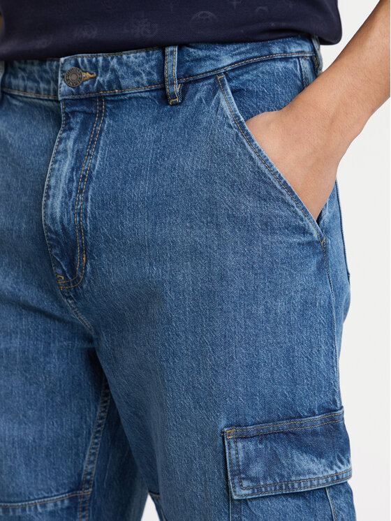 Guess Jeans Guess Jeans Džinsai M5RA88 D5M53 Mėlyna Relaxed Fit