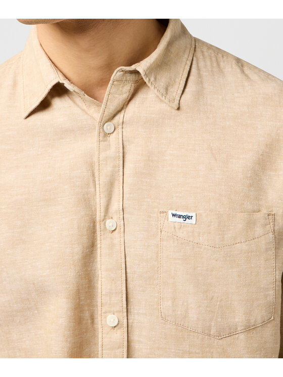 Wrangler Wrangler Camicia 112362754 Beige Regular Fit