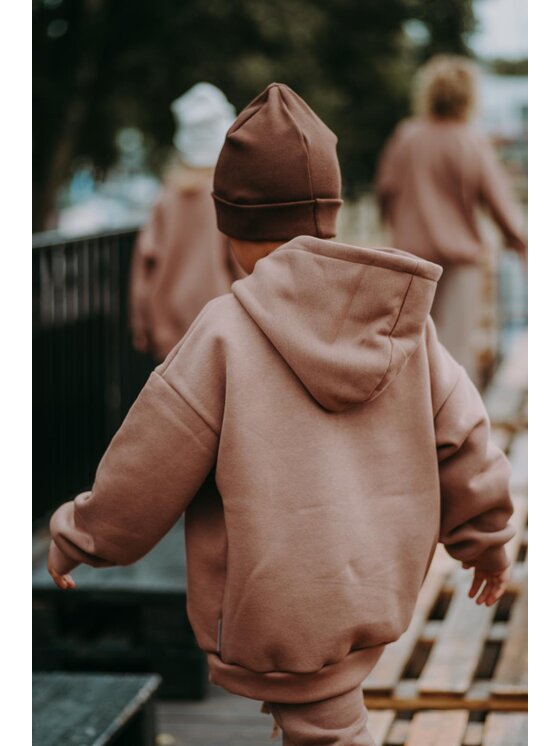 Bejbi Story Bejbi Story Bluza Bluza oversize Harry teddy z kapturem Brązowy Oversize