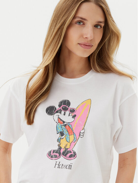 ONLY ONLY Póló Mickey Minnie 15348126 Fehér Regular Fit