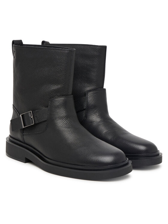 Calvin Klein Calvin Klein Ratsasaapad Sq Rubber Boot Buckle Lth HM0HM02353 Must