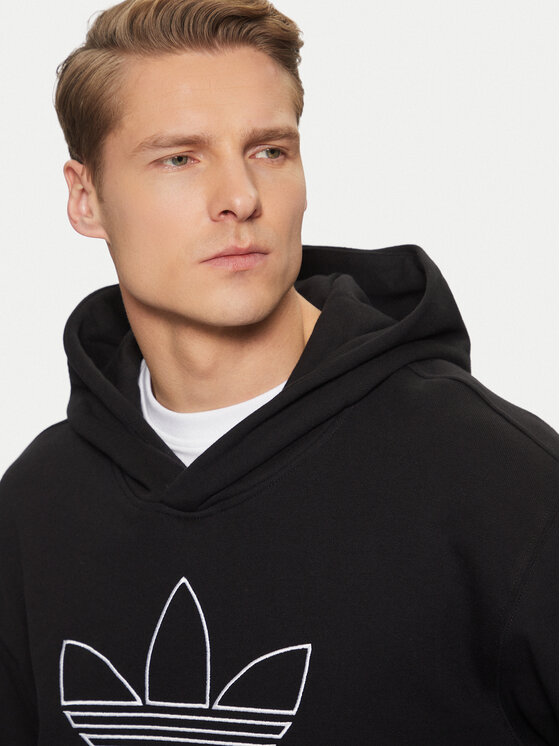 adidas Sweatshirt adicolor Outline Trefoil JP1079 Schwarz Loose Fit Modivo