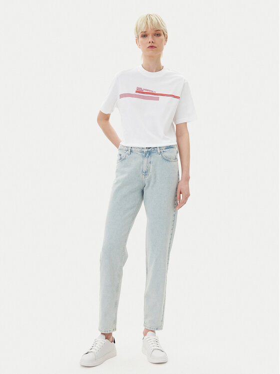 Karl Lagerfeld Jeans Karl Lagerfeld Jeans T-shirt A2W17032 Bijela Relaxed Fit