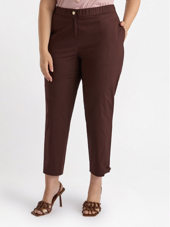 Fiorella Rubino Fiorella Rubino Pantaloni di tessuto P146T004875N032 Marrone Regular Fit